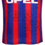Bayern Munich Legends: Lothar Matthäus, Oliver Kahn, Jurgen Klinsmann & Mehmet Scholl Signed 1995 FC Bayern Munich Shirt (Front Signed)